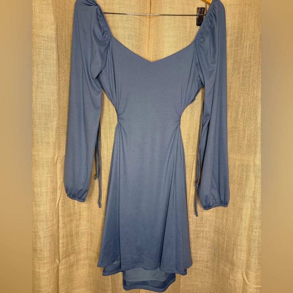 Altar'd State Long Sleeve Blue Dress